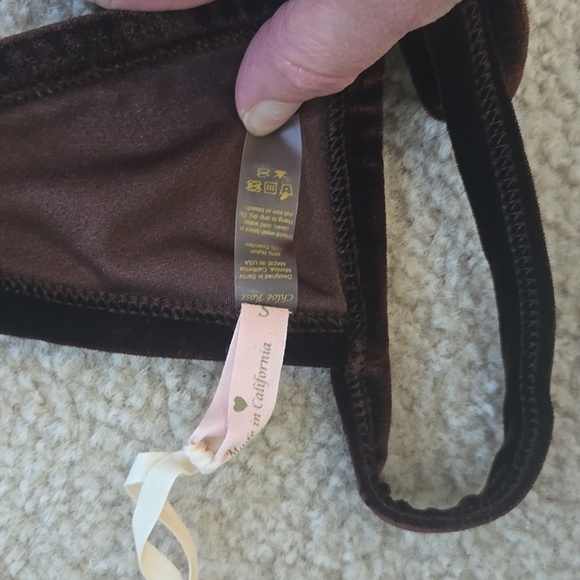 NWT Chloe Rose Revolve Sun Soaked Velvet Bikini Set In Bronze Size Small - Picture 4 of 15